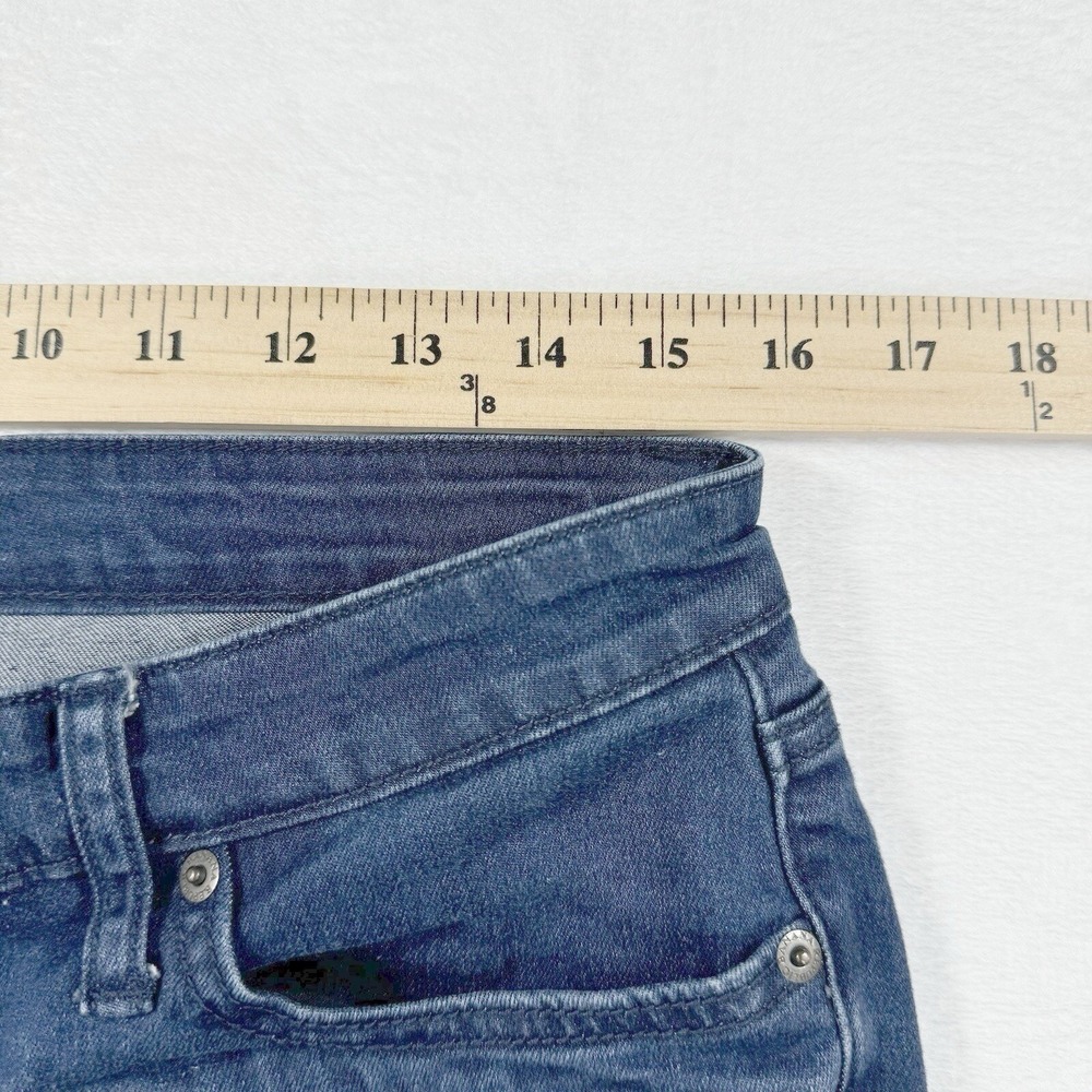Banana Republic Legging Jeans Women 31/12R Blue Dark Wash Front Zip Skinny Denim - Picture 5 of 8